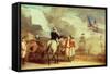 The Surrender of Cornwallis at Yorktown, 1787-John Trumbull-Framed Stretched Canvas