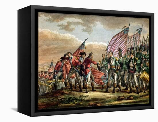 The Surrender of General John Burgoyne at the Battle of Saratoga, 7th October 1777-Fauvel-Framed Stretched Canvas