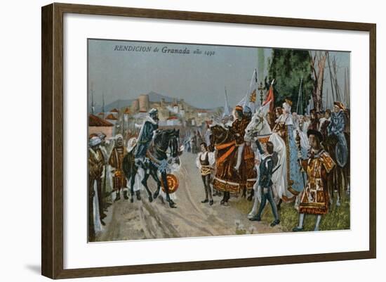 The Surrender of Granada, 1492-null-Framed Giclee Print