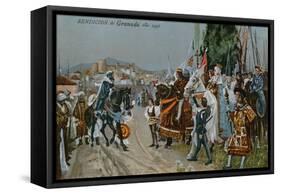 The Surrender of Granada, 1492-null-Framed Stretched Canvas