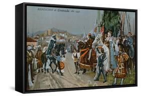 The Surrender of Granada, 1492-null-Framed Stretched Canvas