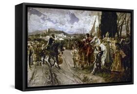 The Surrender of Granada in 1492-Francisco Pradilla Y Ortiz-Framed Stretched Canvas