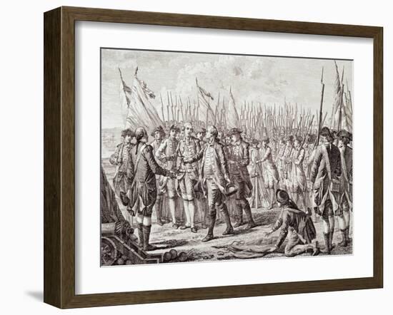 The Surrender of Lord Cornwallis at Yorktown, in 1781-null-Framed Giclee Print