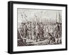 The Surrender of Lord Cornwallis at Yorktown, in 1781-null-Framed Giclee Print