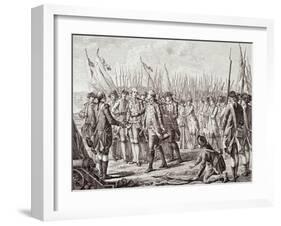 The Surrender of Lord Cornwallis at Yorktown, in 1781-null-Framed Giclee Print