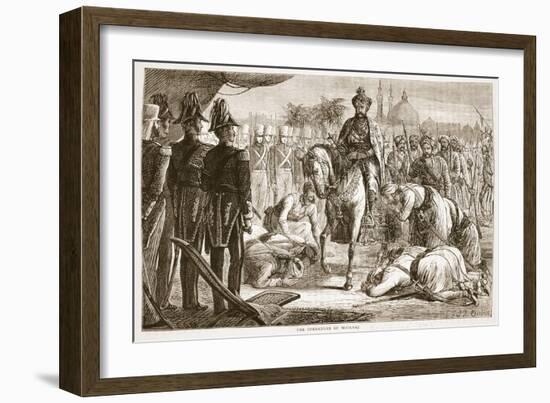 The Surrender of Moolraj, Illustration from 'Cassell's Illustrated History of England'-English School-Framed Giclee Print