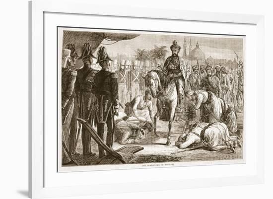 The Surrender of Moolraj, Illustration from 'Cassell's Illustrated History of England'-English School-Framed Giclee Print