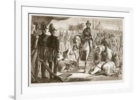 The Surrender of Moolraj, Illustration from 'Cassell's Illustrated History of England'-English School-Framed Giclee Print