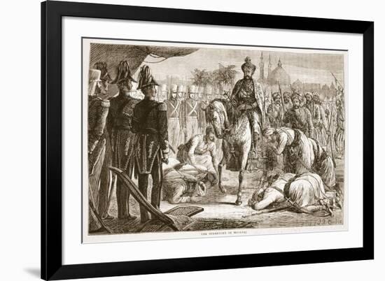 The Surrender of Moolraj, Illustration from 'Cassell's Illustrated History of England'-English School-Framed Giclee Print