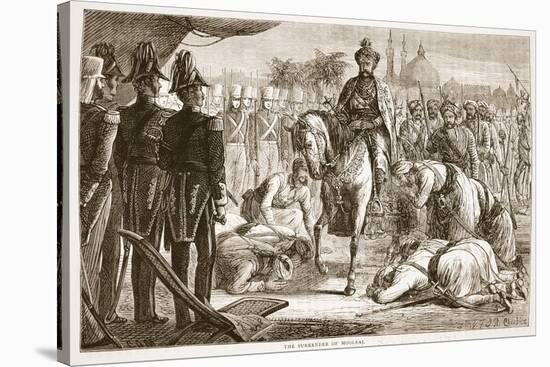 The Surrender of Moolraj, Illustration from 'Cassell's Illustrated History of England'-English School-Stretched Canvas