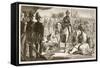 The Surrender of Moolraj, Illustration from 'Cassell's Illustrated History of England'-English School-Framed Stretched Canvas