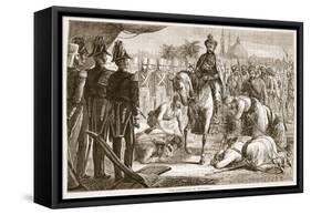 The Surrender of Moolraj, Illustration from 'Cassell's Illustrated History of England'-English School-Framed Stretched Canvas