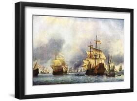 The Surrender of the Prince Royal'. C1650-1700-Willem Van De Velde The Younger-Framed Giclee Print