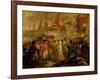 The Surrender of the Two Sons of Tipu Sahib (1749-99), Sultan of Mysore, to Sir David Baird, C.1800-Henry Singleton-Framed Giclee Print