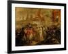 The Surrender of the Two Sons of Tipu Sahib (1749-99), Sultan of Mysore, to Sir David Baird, C.1800-Henry Singleton-Framed Giclee Print