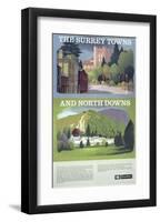 The Surry Towns and North Downs-null-Framed Art Print