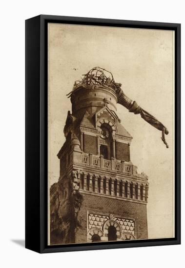 The Suspended Statue of Albert Cathedral, France, World War I-null-Framed Stretched Canvas