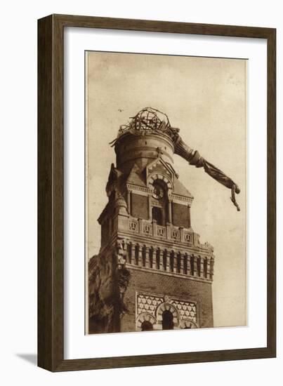 The Suspended Statue of Albert Cathedral, France, World War I-null-Framed Photographic Print