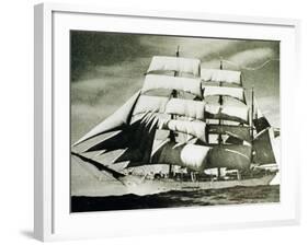 The SV Glenlee Under Full Sail-null-Framed Photographic Print