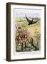 The Swallow and the Little Birds, La Fontaine's Fables-Gustave Fraipont-Framed Art Print
