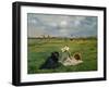 The Swallows, the Painter's Mother and His Wife in Berck-Sur-Mer, Summer 1873-Edouard Manet-Framed Giclee Print