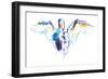 The Swan, 2022, (mixed media on paper)-Mark Adlington-Framed Premium Giclee Print