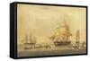 The 'Swan' and 'Isabella' Whaling in the Arctic-John of Hull Ward-Framed Stretched Canvas