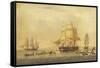 The 'Swan' and 'Isabella' Whaling in the Arctic-John of Hull Ward-Framed Stretched Canvas