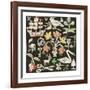 The Swan And The Thistle, 2021 (collage on printed square)-Sarah Battle-Framed Giclee Print