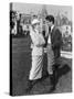 The Swan, from Left: Grace Kelly, Louis Jourdan, 1956-null-Stretched Canvas