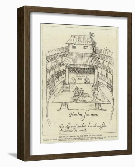 The Swan Theatre in the Time of Shakespeare-null-Framed Giclee Print