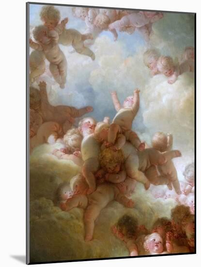 The Swarm of Cupids-Jean-Honoré Fragonard-Mounted Giclee Print