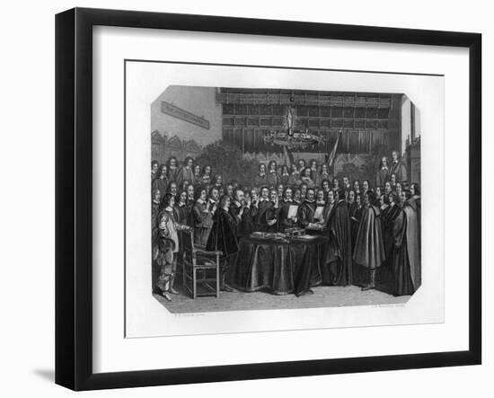 The Swearing of the Oath of Ratification of the Treaty of Münster, 1648-JH Rennefeld-Framed Giclee Print