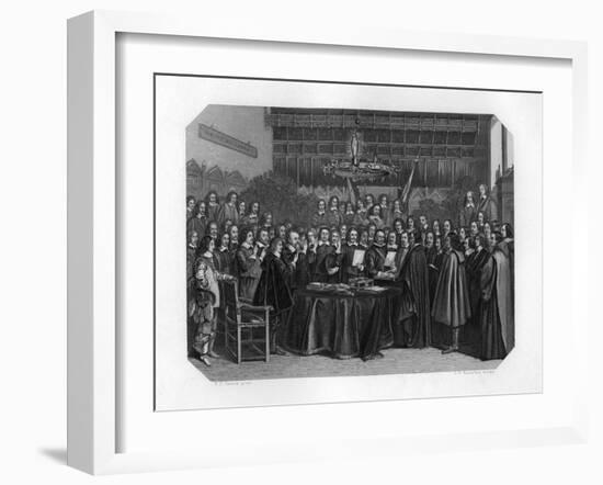 The Swearing of the Oath of Ratification of the Treaty of Münster, 1648-JH Rennefeld-Framed Giclee Print
