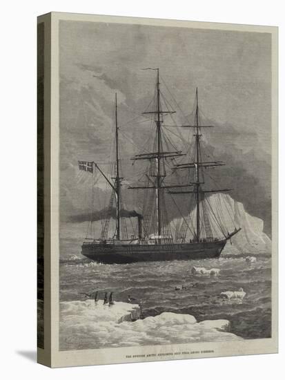 The Swedish Arctic Exploring Ship Vega Among Icebergs-Walter William May-Stretched Canvas