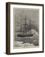 The Swedish Arctic Exploring Ship Vega Among Icebergs-Walter William May-Framed Giclee Print