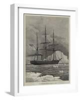 The Swedish Arctic Exploring Ship Vega Among Icebergs-Walter William May-Framed Giclee Print