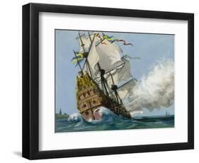 The Swedish Warship 'Vasa'-Ralph Bruce-Framed Giclee Print