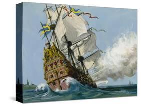 The Swedish Warship 'Vasa'-Ralph Bruce-Stretched Canvas