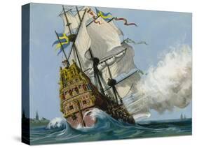 The Swedish Warship 'Vasa'-Ralph Bruce-Stretched Canvas