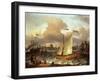 The Swedish Yacht 'Lejouet', in Amsterdam Harbour, 1674-Ludolf Backhuysen-Framed Giclee Print