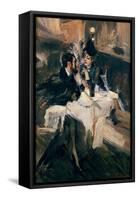 The Sweethearts' Lunch, C.1895-Giovanni Boldini-Framed Stretched Canvas