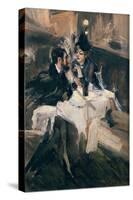 The Sweethearts Lunch-Giovanni Boldini-Stretched Canvas