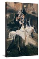 The Sweethearts Lunch-Giovanni Boldini-Stretched Canvas