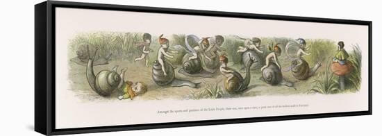 The Swiftest Snails in Fairyland-Richard Doyle-Framed Stretched Canvas