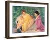 The Swim, or Two Mothers and Their Children on a Boat, 1910-Mary Cassatt-Framed Giclee Print