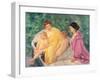 The Swim, or Two Mothers and Their Children on a Boat, 1910-Mary Cassatt-Framed Giclee Print