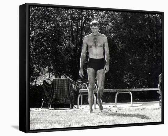 The Swimmer-null-Framed Stretched Canvas