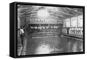 The Swimming Bath, Royal Navy Training Establishment, Shotley, Suffolk, 1936-null-Framed Stretched Canvas