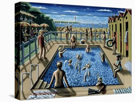 The Swimming Pool, 1989-PJ Crook-Stretched Canvas